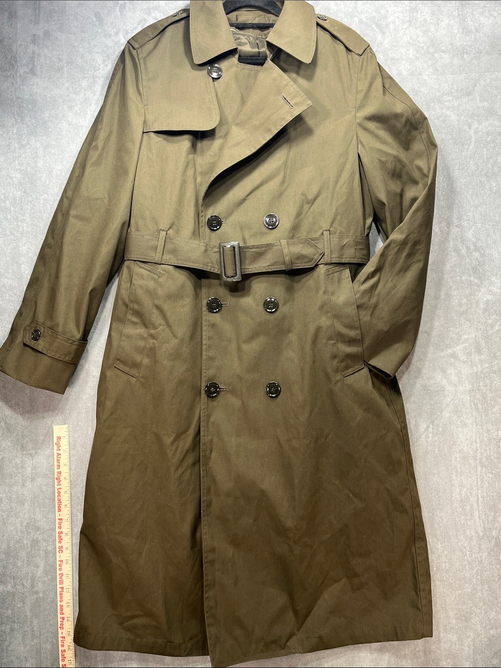 US Army AGSU All Weather Trench Coat Men's 38L Heritage Green Military